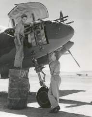 P-38 showing the four .50 caliber machine guns