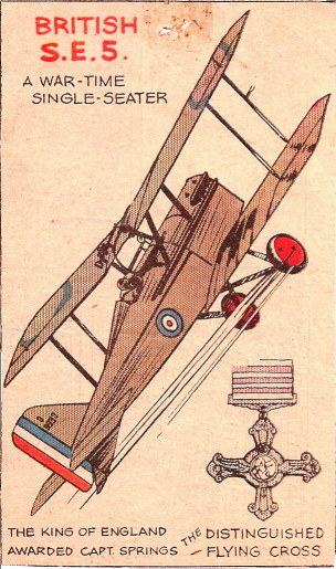 S.E.5a, British biplane of WWI